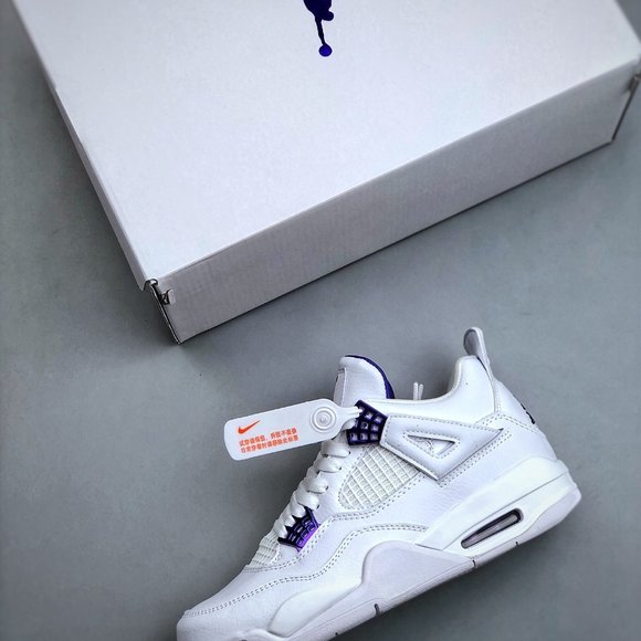 unisex air jordan 4 retro metallic purple